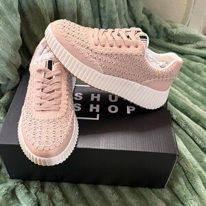 Chic Pink Woven Sneakers